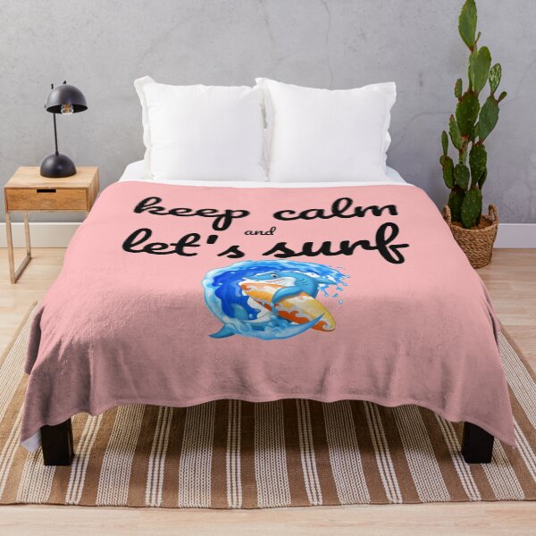 Item preview, Keep calm and let's surf,shark designed and sold by Toothless-3377.