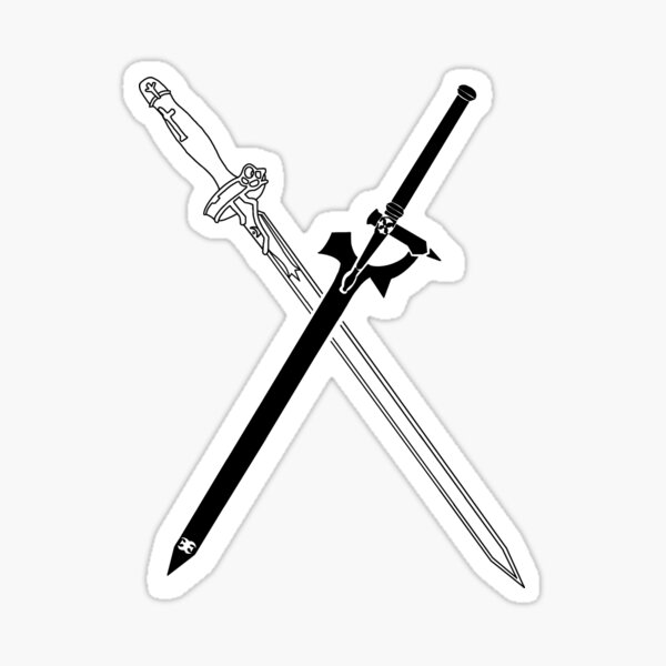 Sword Art Online, épées Kirito et Asuna Sticker