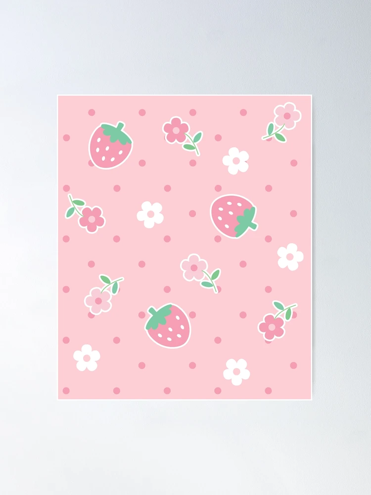 Kawaii rosa Erdbeermilch Autositzbezüge, süße Pastell Marshmallow