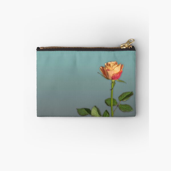 Item preview, Apricot rose on blue background photo designed and sold by EngineerGoC.