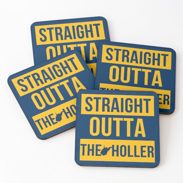 Item preview, West Virginia Straight Outta The Holler State Map Shirts Stickers designed and sold by Pittsburgh 412 Steel City Yinzers.