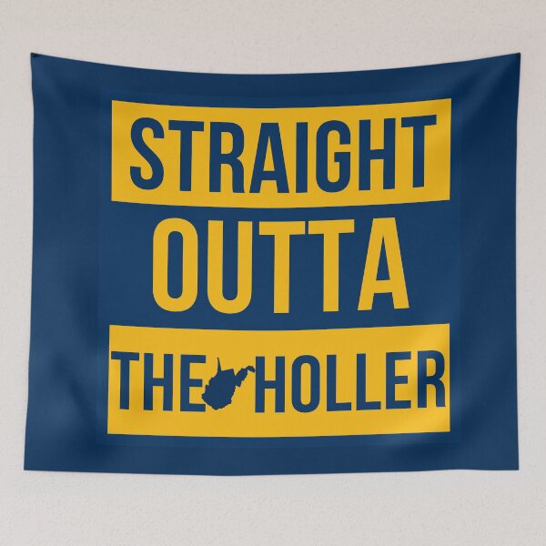 Item preview, West Virginia Straight Outta The Holler State Map Shirts Stickers designed and sold by Pittsburgh 412 Steel City Yinzers.