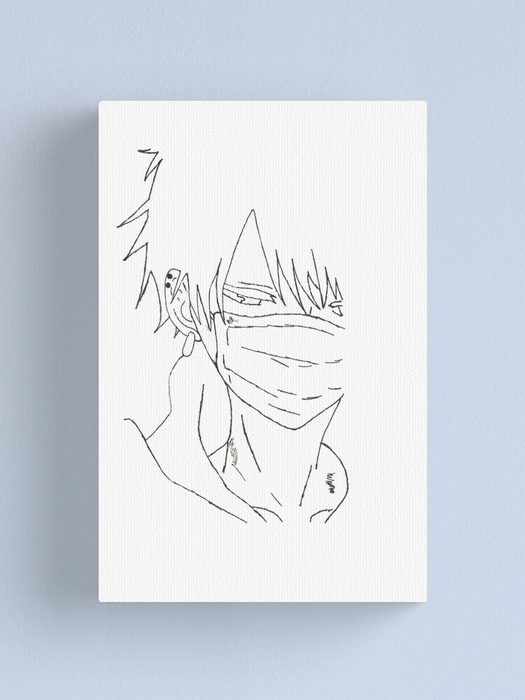 Half Face Anime Boy Canvas Print By Mysticstudio Redbubble