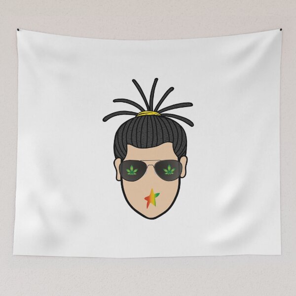 Item preview, Unknown man with reggae style hair and cool shades. designed and sold by Bees-Honey-Gift.