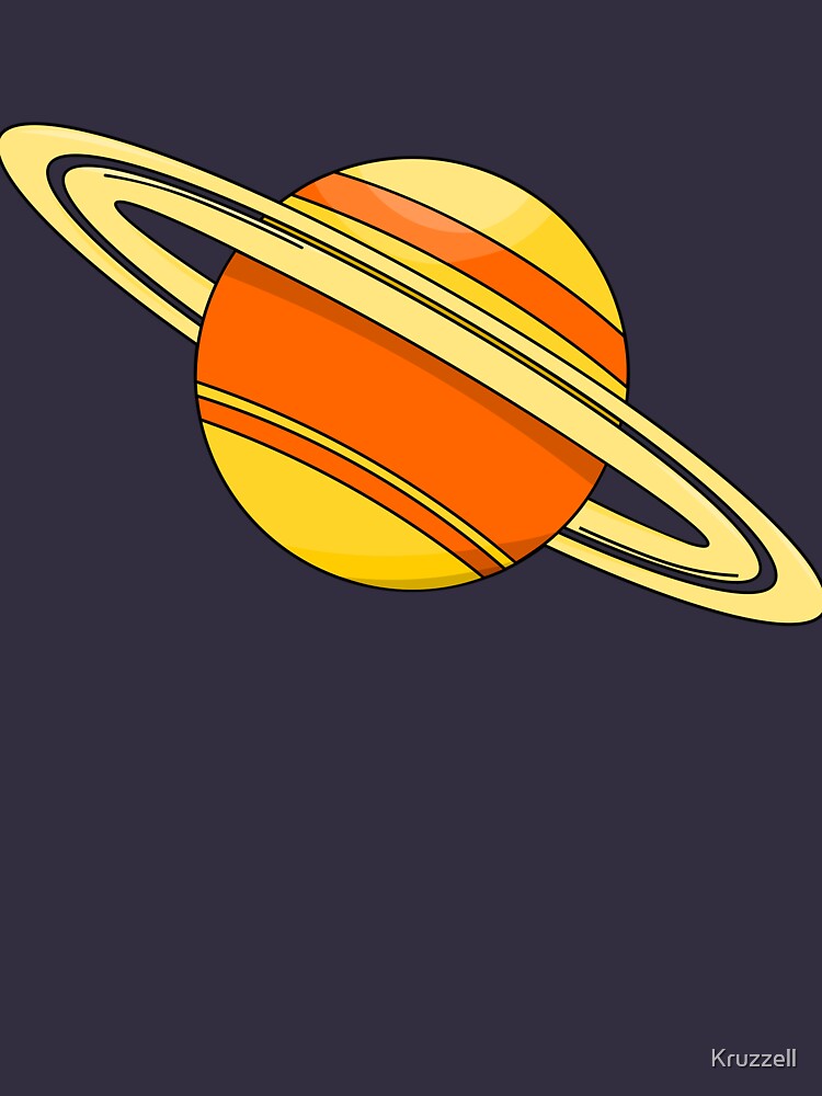 "Cartoon Saturn Planet" Pullover Hoodie by Kruzzell | Redbubble