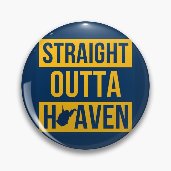 Aperçu de l'œuvre Virginie-Occidentale Straight Outta Heaven State Map Chemises bleues Stickers créée et vendue par Pittsburgh 412 Steel City Yinzers.