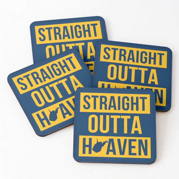 Item preview, West Virginia Straight Outta Heaven State Map Blue Shirts Stickers designed and sold by Pittsburgh 412 Steel City Yinzers.