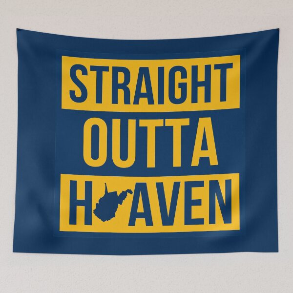 Item preview, West Virginia Straight Outta Heaven State Map Blue Shirts Stickers designed and sold by Pittsburgh 412 Steel City Yinzers.