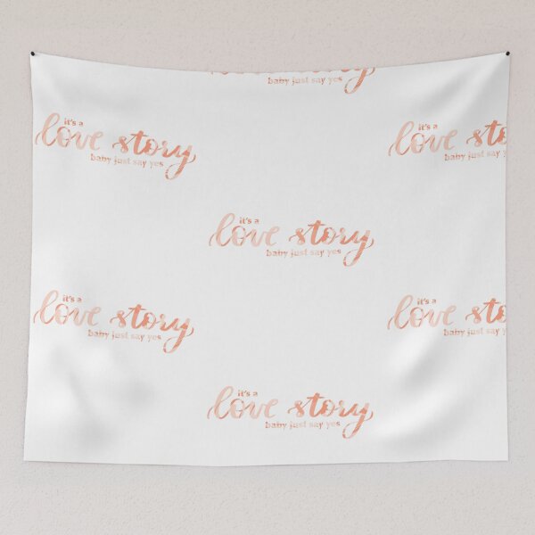 Item preview, It's a Love Story Peach designed and sold by letteringolivia.