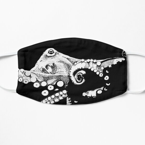 Great Pacific Octopus - Pen and Ink Art Flat Mask