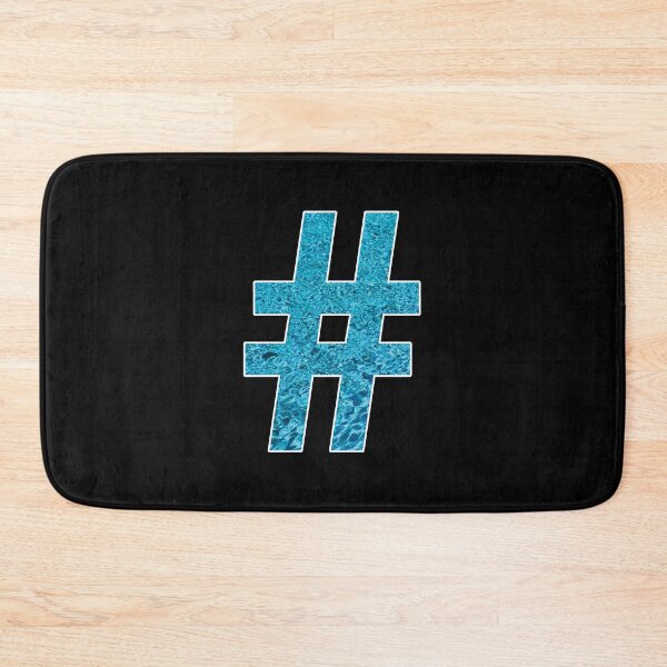 Item preview, The Hashtag (#) - Monogram in Blue Pool Water designed and sold by Bumblefuzzies.