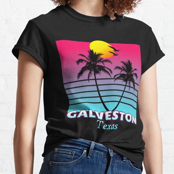 Galveston Sailboat Vintage Travel Texas T-Shirt