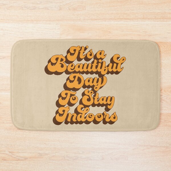 Item preview, It's a Beautiful Day To Stay Indoors - Retro Yellow designed and sold by pesky-penguins.