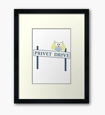 Number 4 Privet Drive Framed Print