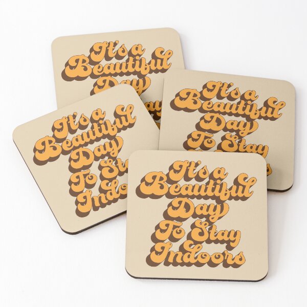 Item preview, It's a Beautiful Day To Stay Indoors - Retro Yellow designed and sold by pesky-penguins.