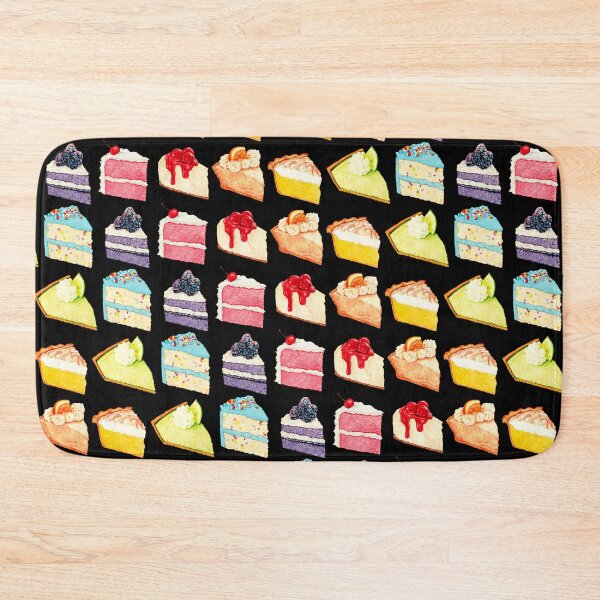 Item preview, Rainbow Cakes & Pies Pattern - Black designed and sold by Kelly  Gilleran.