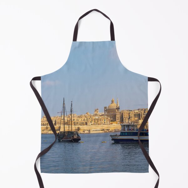Item preview, Coastal landscape of Valletta with ships designed and sold by lena-maximova.