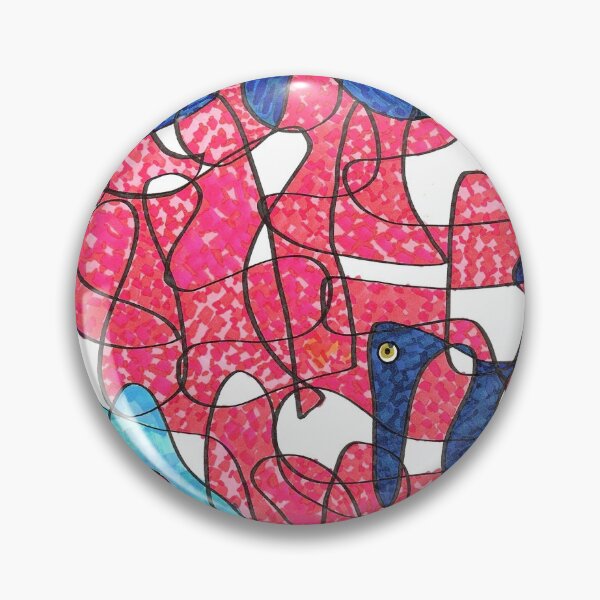 Artikelvorschau, rosa und blaue Tierharmonie entworfen und verkauft von grinsaure.