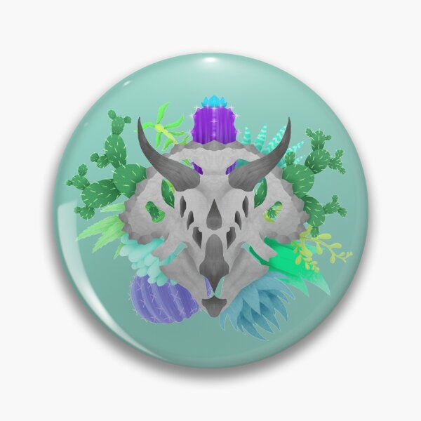 Desert Triceratops Skull Pin