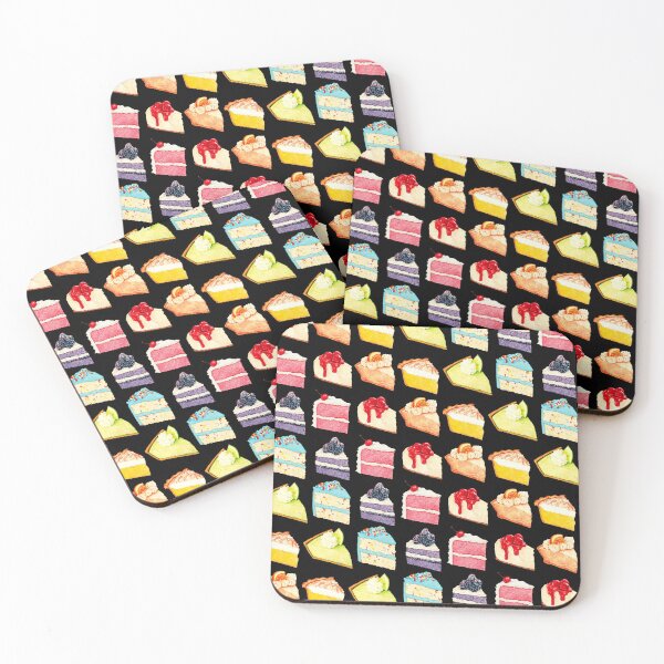 Item preview, Rainbow Cakes & Pies Pattern - Black designed and sold by Kelly  Gilleran.