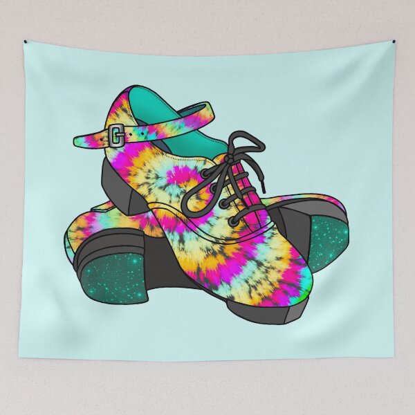 Item preview, Irish Dance Hard Shoes - Rainbow Tie Dye designed and sold by theBlueKazoo.
