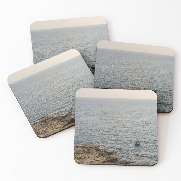 Item preview, Lonely boat floating on the Mediterranean sea designed and sold by lena-maximova.