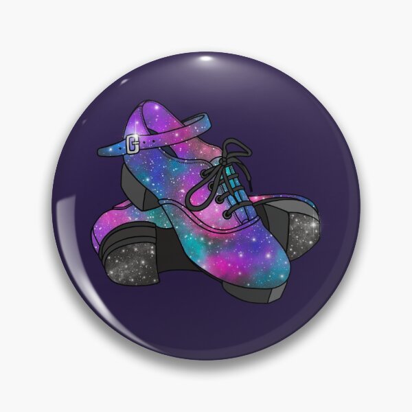 Item preview, Irish Dance Shoes - Sparkly Stars - Galaxy Space Jig Shoes designed and sold by theBlueKazoo.