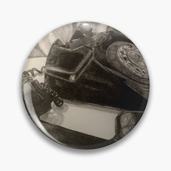Item preview, Fine art print of a graphite drawing of a vintage telephone  designed and sold by valeriehannan.