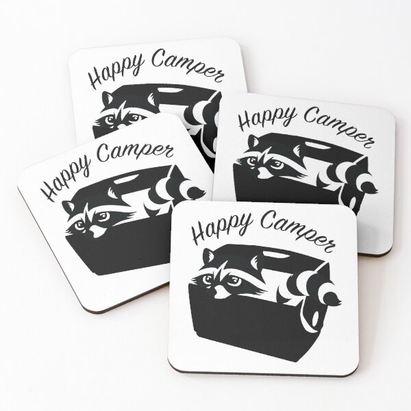 Item preview, Funny Racoon in Ice Chest Happy Camper designed and sold by CampingCritters.