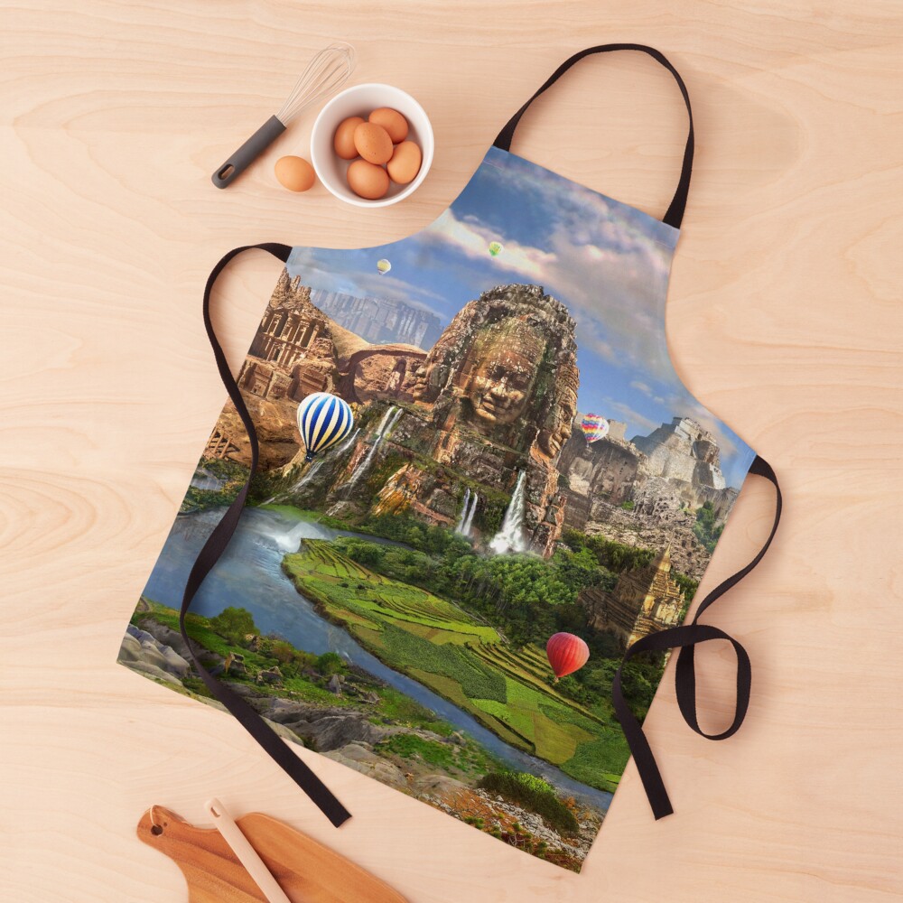 Valley Of The Temples - spiritual, peaceful temple art coexist Apron