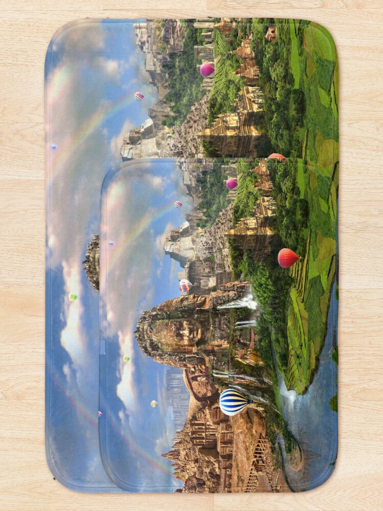 Alternate view of Valley Of The Temples - spiritual, peaceful temple art coexist Bath Mat