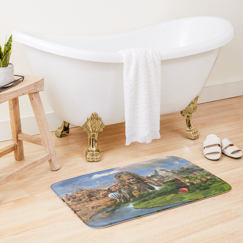 Valley Of The Temples - spiritual, peaceful temple art coexist Bath Mat