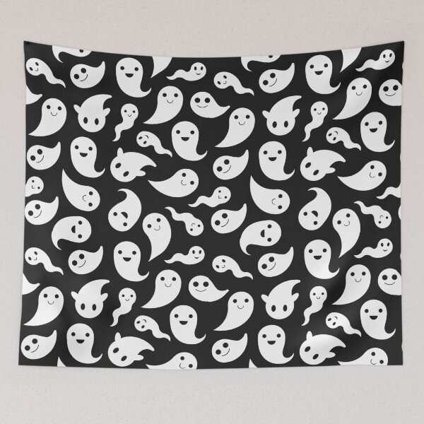 Item preview, Spooky Cartoon Ghost Halloween Pattern designed and sold by MillerDesigns.