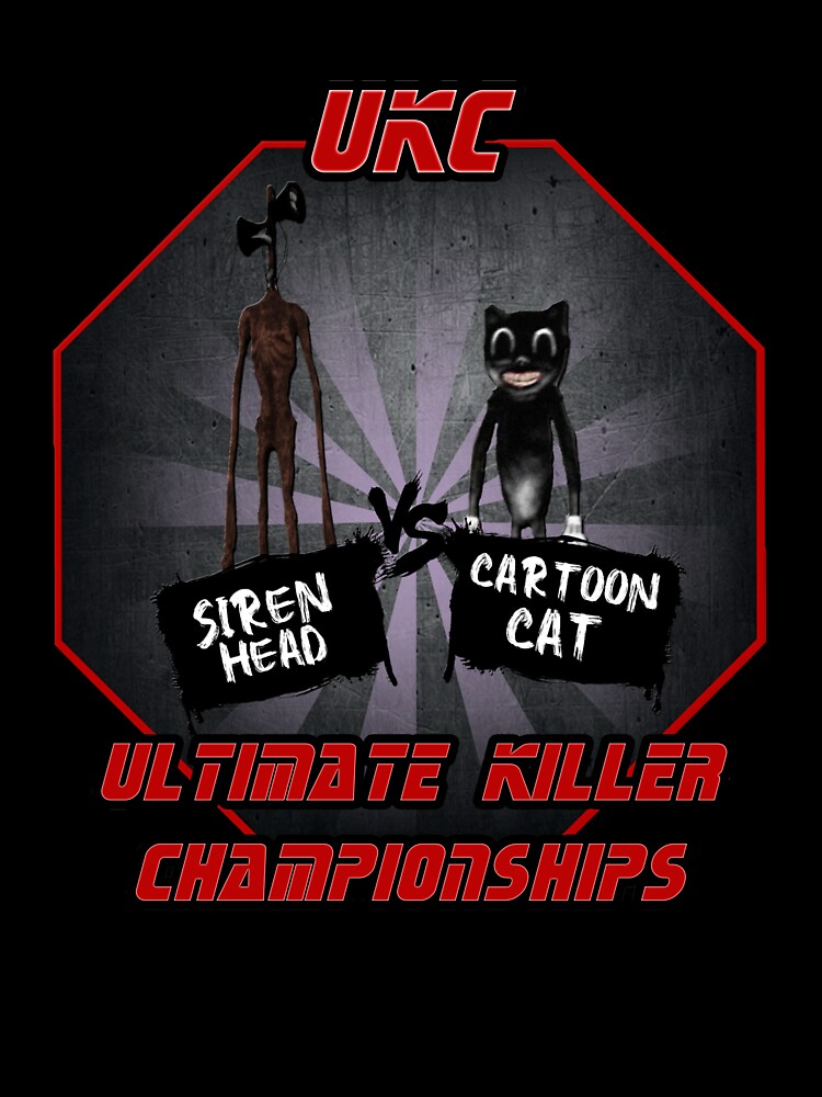 Thumbnail 2 of 2, Kids T-Shirt, Sirenhead Siren vs Cartoon cat Horror Character, Are you afraid designed and sold by spudblinky.