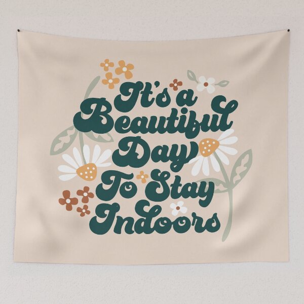 Item preview, It's a Beautiful Day To Stay Indoors - Green designed and sold by pesky-penguins.