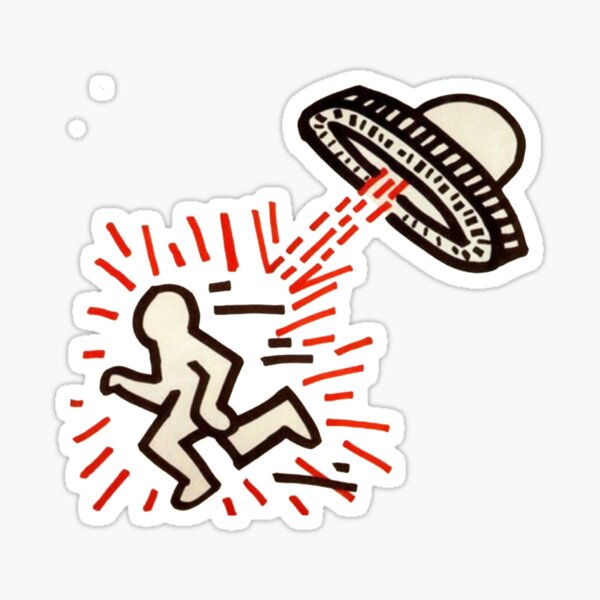 haring copy pop art Sticker