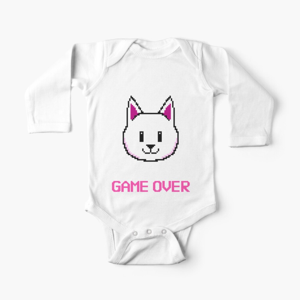 Game Over Retro 8 Bit Cat Kids T Shirt By Up4tee Redbubble