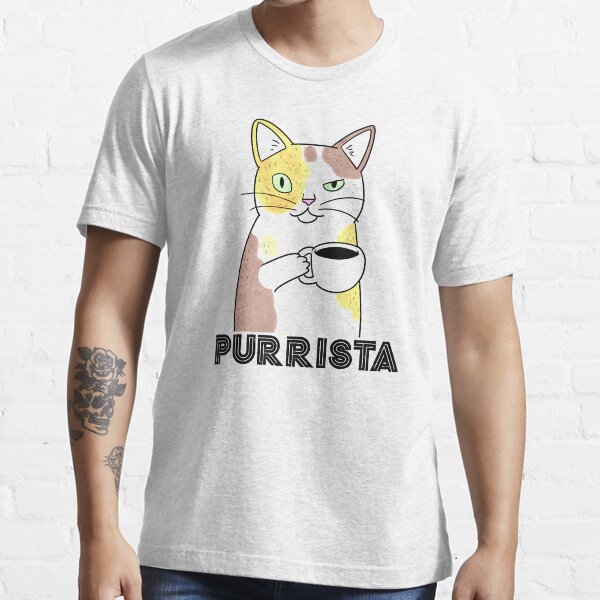 Coffee Cat Barista Purrista Essential T-Shirt