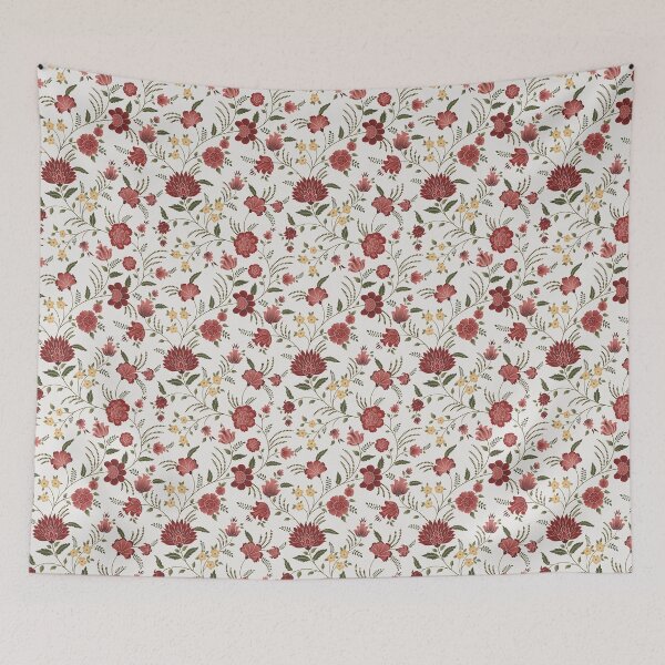 Item preview, hand drawn ethnic indian palampore textile art  designed and sold by nupuryadav.