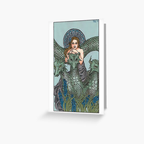 Hydra Nouveau Greeting Card
