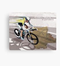 retro cycling poster Contador El Pistolero Canvas Print