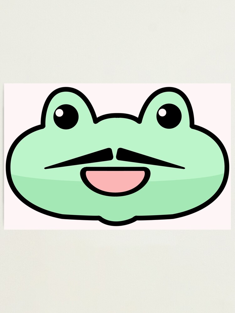 Cute Mr. Frog with mustache minimal design Photographic Print for