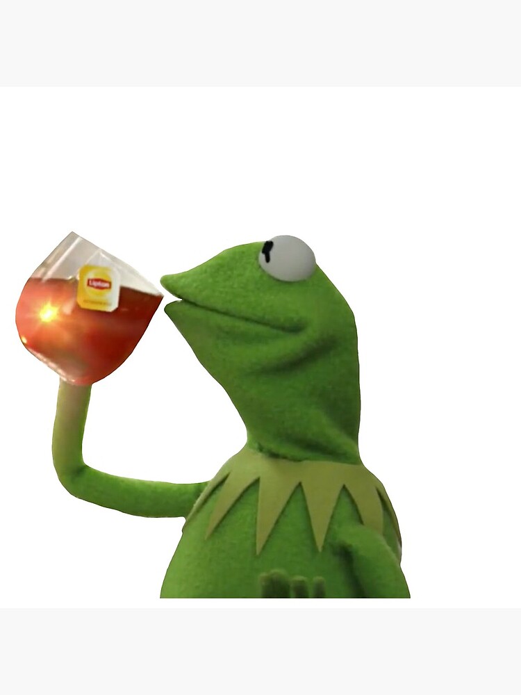 Thumbnail 5 of 5, Coasters (Set of 4), Kermit Drinking Tea designed and sold by emmmcc.