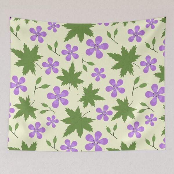 Item preview, Woodland geranium summer pattern designed and sold by EngineerGoC.