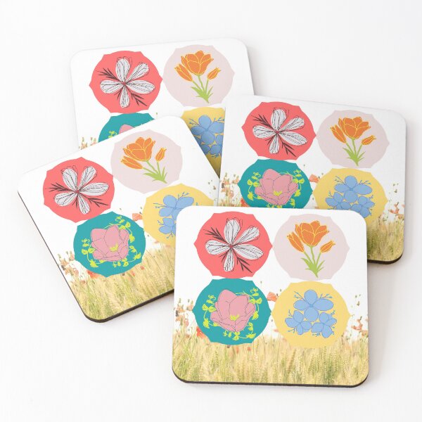 Item preview, four beautiful Flowers shape simple pattern design designed and sold by AnujShah7.