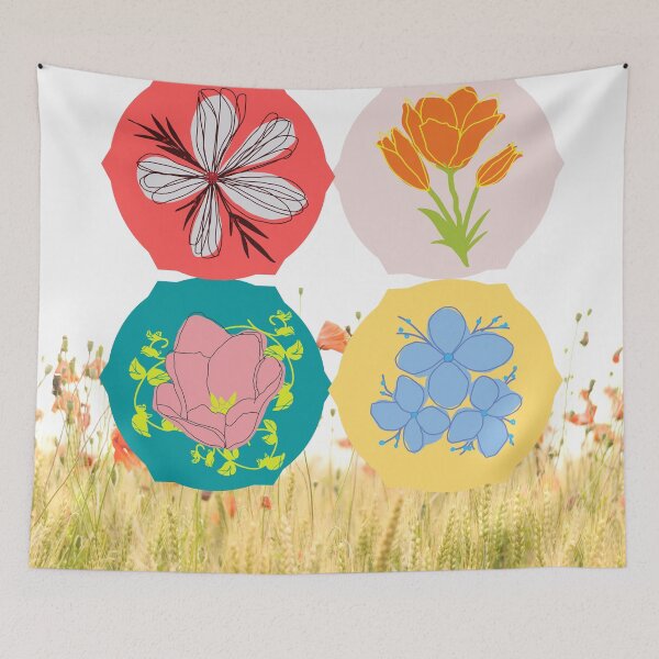 Item preview, four beautiful Flowers shape simple pattern design designed and sold by AnujShah7.