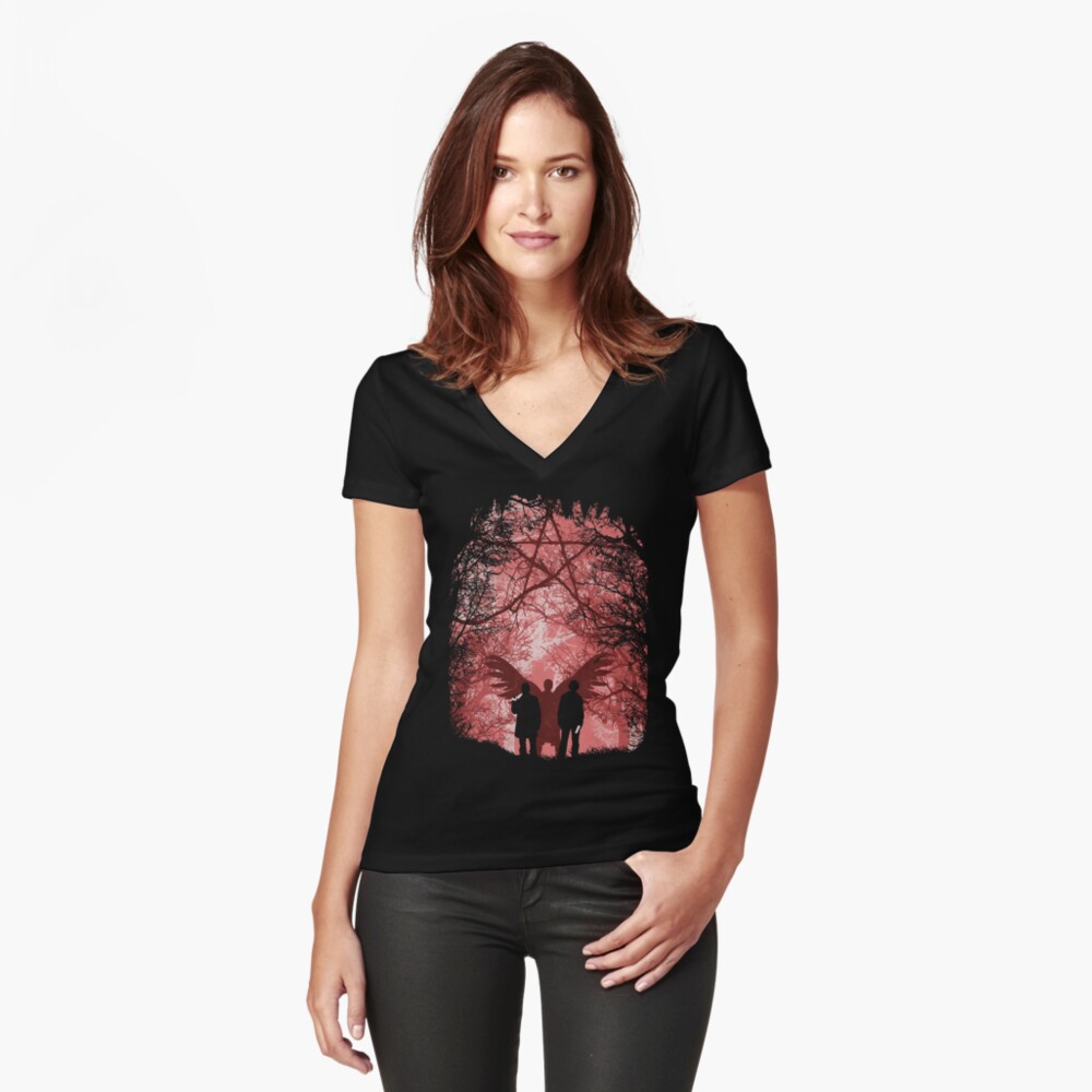 Item preview, Fitted V-Neck T-Shirt designed and sold by Arinesart.