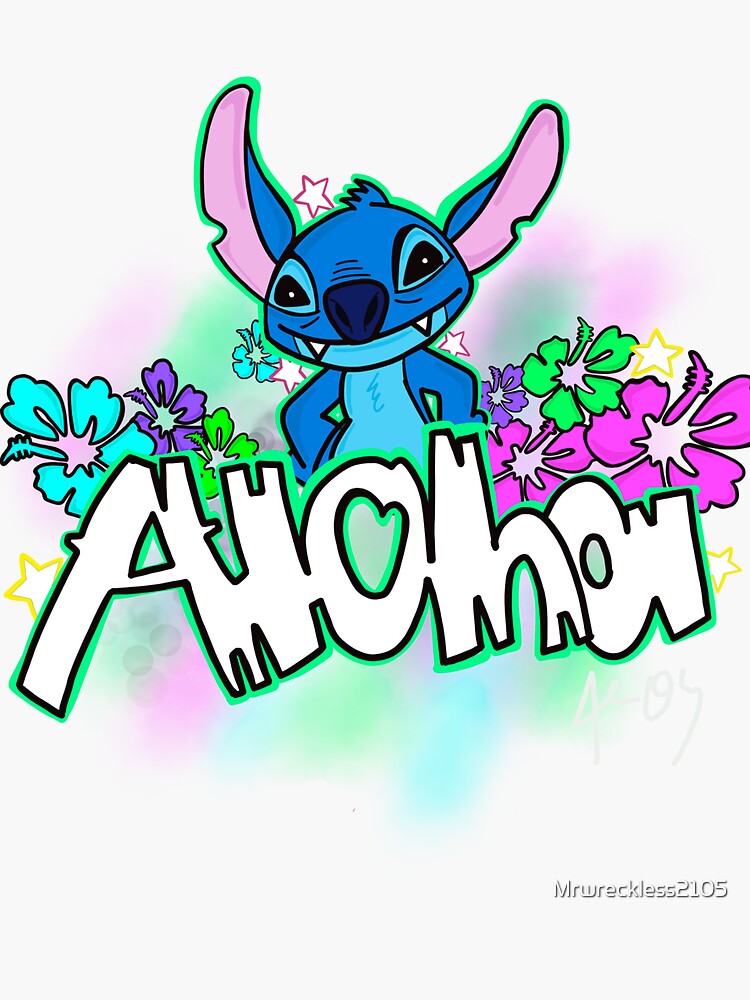 Lilo and Stitch  Sticker for Sale by bunnyobubbles