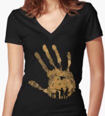 The Dead Walk!! Women's Fitted V-Neck T-Shirt