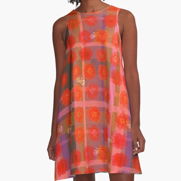 Item preview, Blossoms in Orange Red with Butterflies designed and sold by AltheaTheThird.